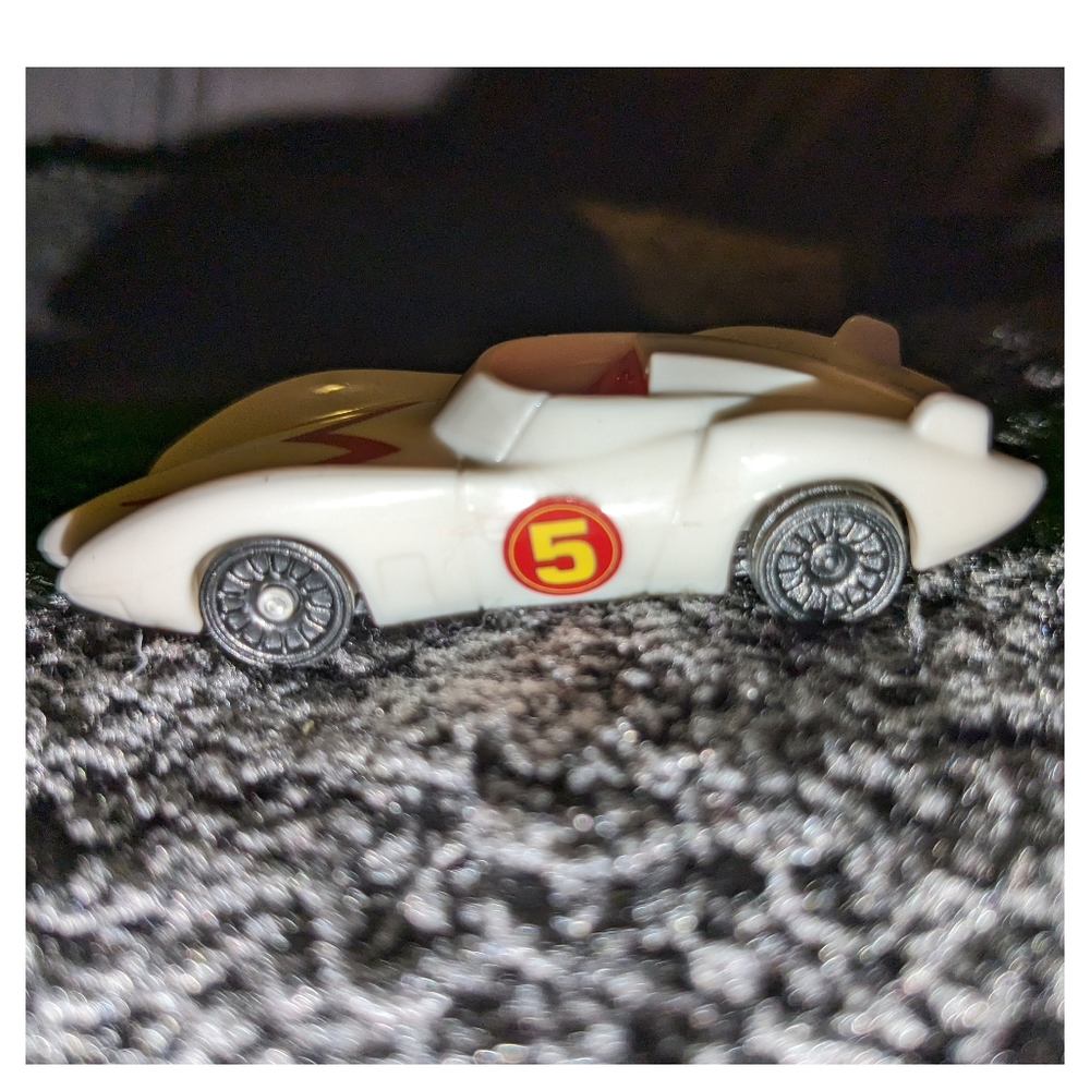 Speed Racer Mach 5 Plastic Toy Car Pull Back & Go McDonalds 2008